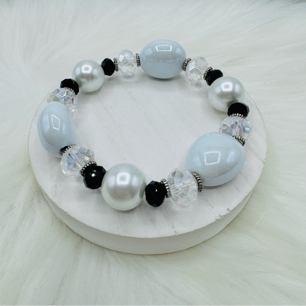 Colorful Beaded Glass Fashion Statement Stackable Bracelet Style 4